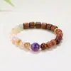Pulsera Natural de Huanghuali para Mujer, Pulsera Exquisita de Cristal Amarillo de Lujo Ligero de Nicho, Pulsera Nueva de Madera de Sándalo con Cuentas de Estilo Chino