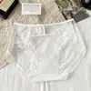 Calzones Sexys de Encaje Hueco Algodón Suave Transpirable de Cintura Alta Exquisitos Control de Abdomen Levanta Glúteos para Mujer Entrepierna Antibacteriana