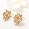 Nuevos aretes de pin de plata 925 con incrustaciones de diamante de circonio, accesorios para aretes DIY, venta al por mayor directa de fábrica