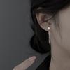 Aretes de Flor de Cinco Pétalos Aretes para Mujer Estilo Simple Frío Lujo Ligero Aretes Largos Pequeños Elegantes de Moda de Alta Gama