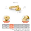 Novo Pingente Estilo Chinês Retrô Maçaneta de Gaveta de Latão Sólido, Puxador de Anel Dourado Antigo de Furo Único para Armário e Porta de Guarda-Roupa