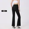 Pantalones de Yoga para Mujer Otoño Invierno Micro Acampanados Ajustados de Cintura Alta Levanta Glúteos Pierna Ancha Pantalones para Correr Deportes Entrenamiento Pantalones de Fitness