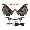 Luz Decorativa LED para Coche Ojo de Diablo Vampiro Luz de Advertencia de Expresión USB Personalizada para Ventana Trasera