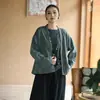 Nueva chaqueta de algodón y lino para mujer de Lu Yu An Di, nuevo top de ramio tie-dye estilo chino con capa exterior retro