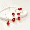 Set de Collar de Perlas de Lujo para Mujer, Pendientes y Pulsera de Diseño Moderno Set de 5 Piezas, Cadena Versátil y Elegante para la Clavícula