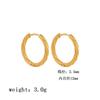 Ins Moda Europea y Americana Gypsophila Acero de Titanio Redondos para Mujer Aretes de 18K Estilo Simple Aretes de Acero Inoxidable Joyería para la Oreja