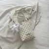 Linda mini bolsa de lunares femenina color caramelo fresco 2026 nueva versátil casual bandolera para teléfono