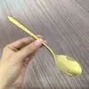 Acero Inoxidable 304 Cuchara de Postre Estilo Ins Escandinavo Dorada Cuchara de Café Cuchara para Revolver Cuchara para Comer en Casa Restaurante Cuchara para Sopa