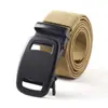 Cinturón de Lona para Hombre Hebilla Automática Casual Versátil Moda Cinturón Forrado Engrosado Nylon Traje de Trabajo Entrenamiento Militar Cinturón de Moda