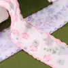 Cinta de hilo de nieve bordada con flores de doble capa y borde ondulado, cinta de pelo de lazo DIY, cinta de pelo trenzada, cinta decorativa para ropa