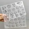Adesivos de transferência de gatinho para desenho simples, gato fofo de desenho animado auto-adesivo para decoração DIY para tablets e telefones