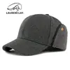 Nuevos Sombreros de Otoño e Invierno para Hombres, Gorras de Béisbol para Personas de Mediana Edad y Mayores, Sombreros de Lana Cálidos Engrosados y Forrados de Felpa con Protección para los Oídos