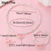 Conjunto de Joias Estilo Sereia Europeu e Americano Transfronteiriço, Colar de Pérolas Colorido de Princesa Sereia, Pulseira, Anel, Conjunto de Joias para Meninas