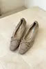 Primer Encuentro Temporada Retro Francés Ante Zapatos Planos con Lazo para Viaje Diario para Mujer Otoño 2026 Nuevos Mocasines Mary Jane