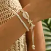 Colar de contas de concha de estrela do mar de praia boêmia europeia e americana, colar de férias à beira-mar