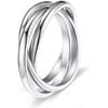 Anillo Giratorio de Acero de Titanio Más Vendido Transfronterizo de Amazon para Alivio del Estrés, Anillo de Acero Inoxidable Europeo y Americano para Parejas Anti-Ansiedad