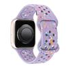 Em estoque para apple watch apple pulseira furo ponto arco-íris pulseira de silicone pulseira fivela borboleta