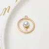 Pendientes de Aleación Perla Elegantes Coreanos Accesorios de Joyería diy Gato Luna Círculo Estrella de Cinco Puntas Pendiente Colgante