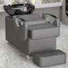 Cama de Shampoo Exclusiva para Salão de Cabeleireiro, Salão de Cabeleireiro, Salão Moderno de Luxo Leve, Cama de Shampoo Semi-Reclinável Minimalista, Venda Direta do Fabricante