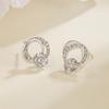 Anillo de diamantes Aretes de circonita para mujer temperamento dulce de lujo ligero diseño exquisito aretes populares para uso diario que combinan con todo 2023