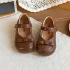 Sapatos de couro vintage estilo francês 2026 primavera e outono novo versão coreana sapatos de princesa com laço para meninas com solas macias