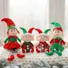 Decoração de Natal boneco elfo enfeites Presente de Natal figura de elfo de Natal brinquedo adereço para decoração de árvore de Natal