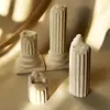 Suporte Criativo Europeu Retrô de Gesso Desgastado Coluna Romana Quebrada Suporte de Exibição de Anéis Bandeja de Armazenamento Suporte de Adereço para Vitrine