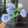 Venta al por mayor Fábrica Salón de Bodas Hotel Accesorios de Decoración Floral Decoración Suave Flores Artificiales Decoración Azul Materiales de Flores Simuladas