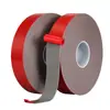 Cinta acrílica gris de doble cara al por mayor, alta adhesión, impermeable, sin residuos, para tiras decorativas y letreros de alerones de coche, producto popular