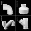 Cotovelo pvc 50 conexões cotovelo reto 75 110 tubo de esgoto T direto sifão sifão S 160 conexões tubo de esgoto U
