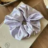 Scrunchie de Cetim com Ponto de Onda Preguiçoso Estilo Coreano com Textura de Alta Qualidade para Rabos de Cavalo e Coques, Acessório de Prendedor de Cabelo para Mulheres