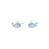 Lindos y Súper Lindos Aretes de Delfín Azul para Mujer Que No Necesitan Quitarse al Dormir, Lindos, Frescos y Personalizados, Compactos y para el Cuidado del Oído para Estudiantes