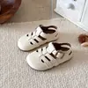 Sandalias Romanas Caladas para Niños 2026 Verano Nuevos Zapatos de Suela Gruesa Estilo Coreano para Niñas Zapatos de Playa de Punta Cerrada de Moda para Niños