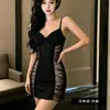 Estilo Xianyi Puro Deseo Pijama Personalizado Coqueto Camisola de Encaje Sexy Tentación Camisón con Almohadilla en el Pecho Ropa de Casa para Mujer 414