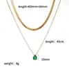 Collar con Piedra de Nacimiento de Diciembre Estilo Ins Transfronterizo para Mujer, Cadena para Clavícula con Colgante de Circonita de Moda, Acero Inoxidable