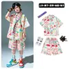 Ropa de Moda Infantil Hip-hop Traje de Camisa Callejera para Niños Ropa de Moda Dopamina para Niñas Ropa Infantil Hip-hop Traje de Pasarela