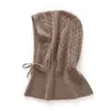 Colección de otoño e invierno: conjunto de gorro y bufanda de punto en colores lisos, con patrón de trenzas, hecho de cachemira pura, diseño unisex, estilo casual, y proporciona calor y protección para los oídos