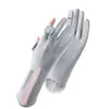 Guantes de Protección Solar Largos para Niña para Montar al Aire Libre, Conducir, Punta de los Dedos abatible, Pantalla Táctil, Frescos, Transpirables, Ligeros