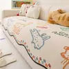 Cojín de sofá de chenilla Dopamina, adecuado para todas las estaciones, cojín de asiento de dibujos animados lindo, nuevo modelo 2026, funda de sofá antiarañazos de gato