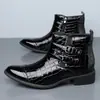 Zapatos de Cuero de Moda para Hombre Amazon de Caña Alta con Punta Aguda, Estilo Coreano, Botines de Tobillo Martin Tendencia Estilo Británico 25721