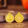 Oferta EspecialColgante Brújula del Dios Amarillo de la Riqueza estilo antiguo con incrustaciones de diamantes y baño de oro, Cadena para Suéter con Colgante de Brújula del Dios Amarillo de la Riqueza