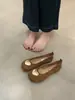 Zapatos Planos Retro Brisa Nocturna para Mujer 2025 Otoño Nuevos Punta Redonda Suela Suave Slip-On Zapatos Doudou Suela Suave Zapatos de Abuela