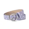 Cinto Fino Unissex Novo Tendência Fivela Coração Fivela de Pino PU, Acessório Decorativo Casual com Toque de Luxo, Cinto Infantil