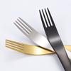 Juego de vajilla de acero inoxidable 304 con lijado transfronterizo, cuchillo, tenedor y cuchara para comida occidental, juego de cuatro piezas, cuchillo y tenedor para carne chapados en oro.