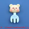 Tenedor Cuchara Oso de Dibujos Animados Accesorios de Resina Pegamento Crema Zapato Agujero Hebilla Hecho a Mano Imán de Refrigerador Material de Decoración DIY