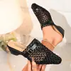 Zapatos Planos de Cuña con Malla Hueca de Nuevo Estilo Europeo y Americano para Primavera y Verano, Sandalias de Playa para Uso al Aire Libre, Sandalias Casuales Versátiles para Mujer