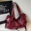 Bolso Tote de Color Sólido Simple de Gran Capacidad Decoración con Cremallera Bolso de Hombro Clásico Textura Popular Retro Bolso Cruzado de Alta Calidad