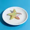 Nuevo pasador de pelo de estrella de mar con galvanizado de color degradado, estilo vacación en la playa, adecuado para recogidos en la parte posterior de la cabeza, accesorio de pelo moderno y versátil