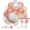 Set de Globos de Látex Transfronterizo de 12 pulgadas Globos Redondos con Lentejuelas Fiesta Niña Día de San Valentín Boda Globos para Fiesta