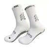 Meias de futebol transfronteiriças, meias antiderrapantes de treino de cano médio, meias esportivas de cano médio com sola grossa absorventes de suor para homens, resistentes ao desgaste, respiráveis, secagem rápida